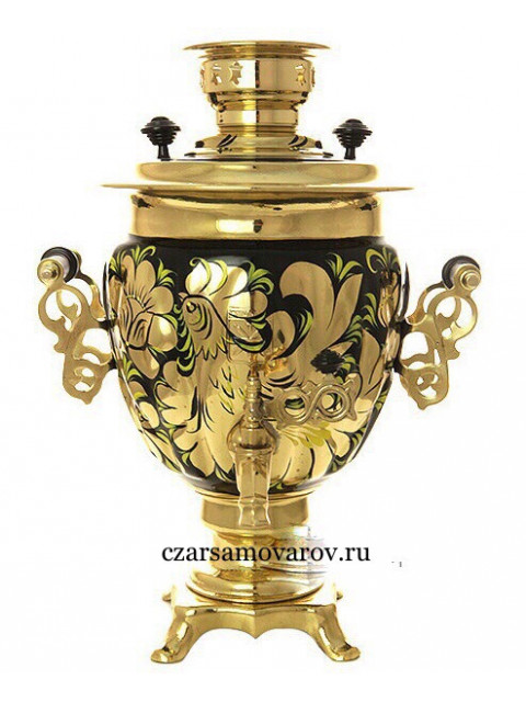 Самовар электрический 3 литра с художественной росписью "Золотые цветы"