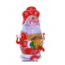 Самовар электрический 3 литра с художественной росписью "Дед Мороз"