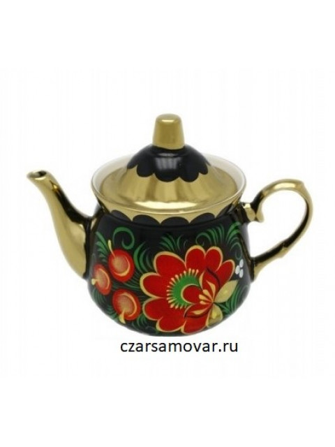 Заварочный чайник с художественной росписью "Маки красные"