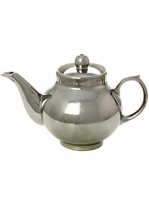 Керамический чайник для заваривания с напылением под серебро