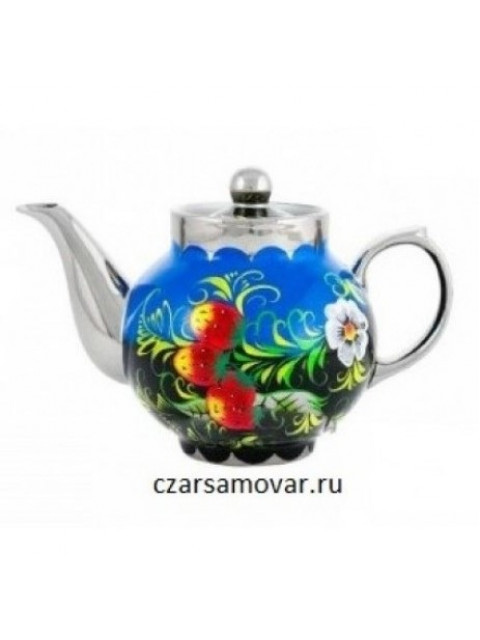 Заварочный чайник с художественной росписью "Лесная поляна"