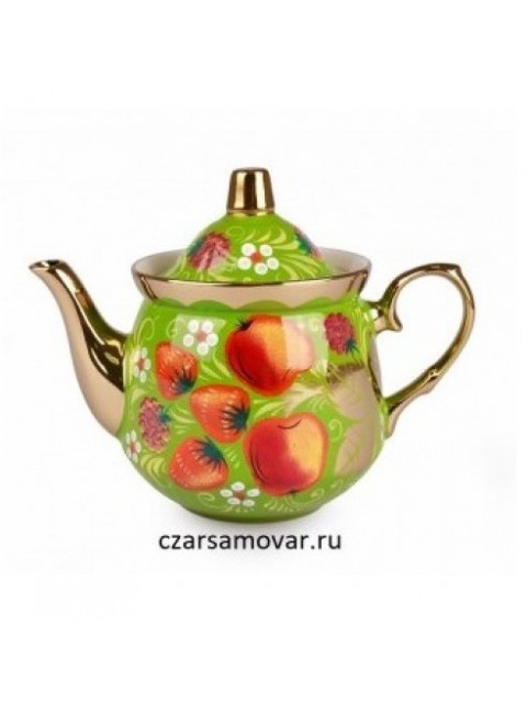 Заварочный чайник с художественной росписью "Яблоки"