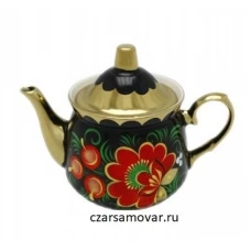 Заварочный чайник с художественной росписью "Маки красные"