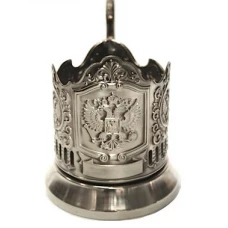 Подстаканник никелированный "Герб РФ"
