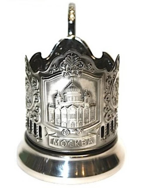 Подстаканник никелированный "Храм Христа Спасителя"