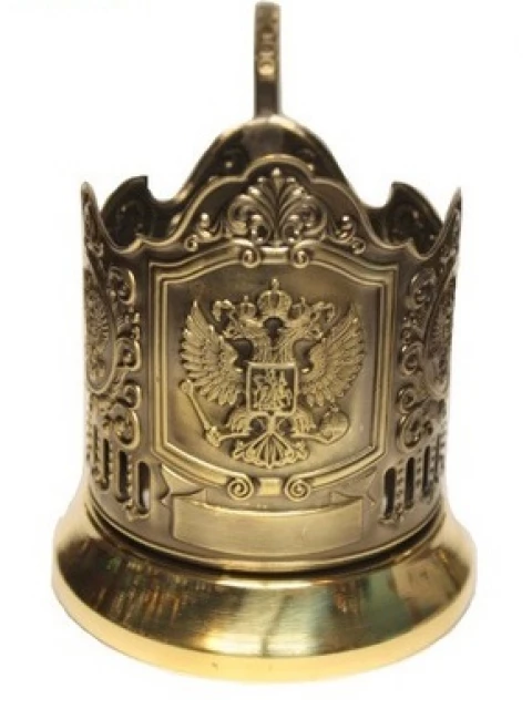 Подстаканник латунный "Герб РФ"